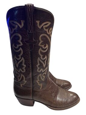 Lucchese smooth ostrich skin boots 8.5 E